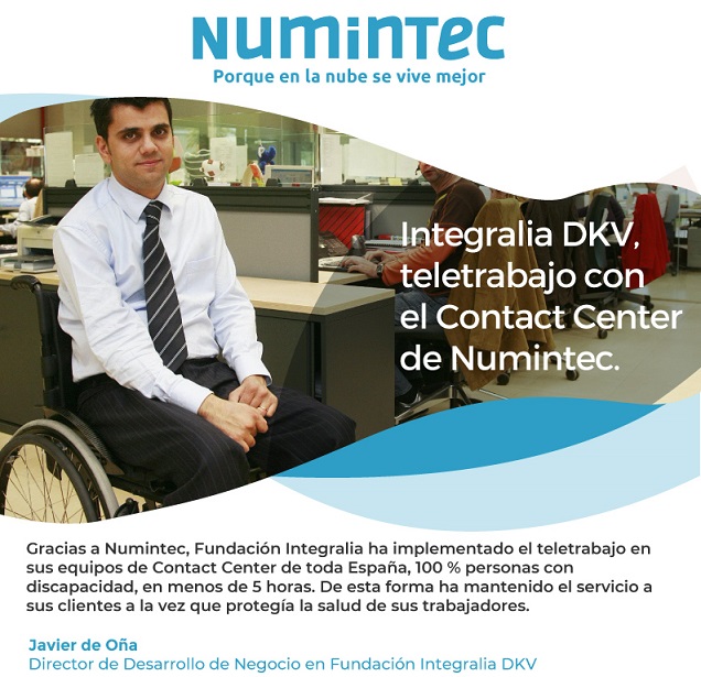Integralia DKV. Teletrabajo con el Contact Center de Numintec